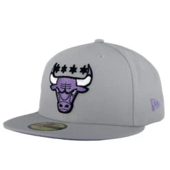 Chicago Bulls New Era 59FIFTY Grey Stars Fitted Hat -Hockey Store BUMHF104 1