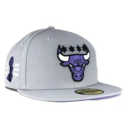 Chicago Bulls New Era 59FIFTY Grey Stars Fitted Hat
