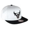 Chicago Bulls Mitchell & Ness White/Black Snapback Hat -Hockey Store BUMSH146 4
