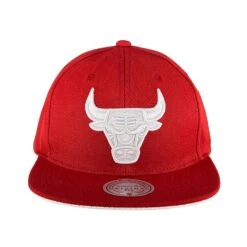 Mitchell & Ness Chicago Bulls Red 1991 NBA World Champions Snapback Hat -Hockey Store BUMSH194 5