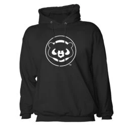 Chicago Cubs 1979 - 1993 Logo Black Hoody - Adult