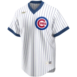 Chicago Cubs Nike Cooperstown Home Pinstripe V-neck Jersey