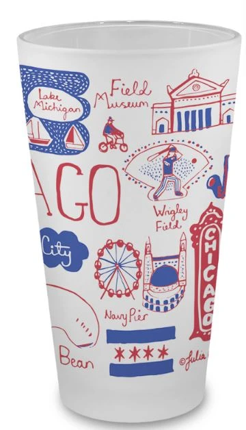 Julia Gash Chicago Pint Glass 3 Julia Gash Chicago Pint Glass