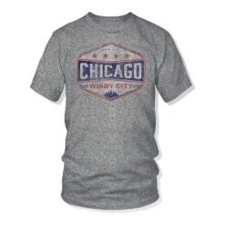 Chicago Men's Grey Windy City Hexaco T-Shirt