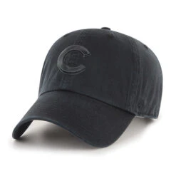 47 Chicago Cubs Black On Black Clean Up Adjustable Hat