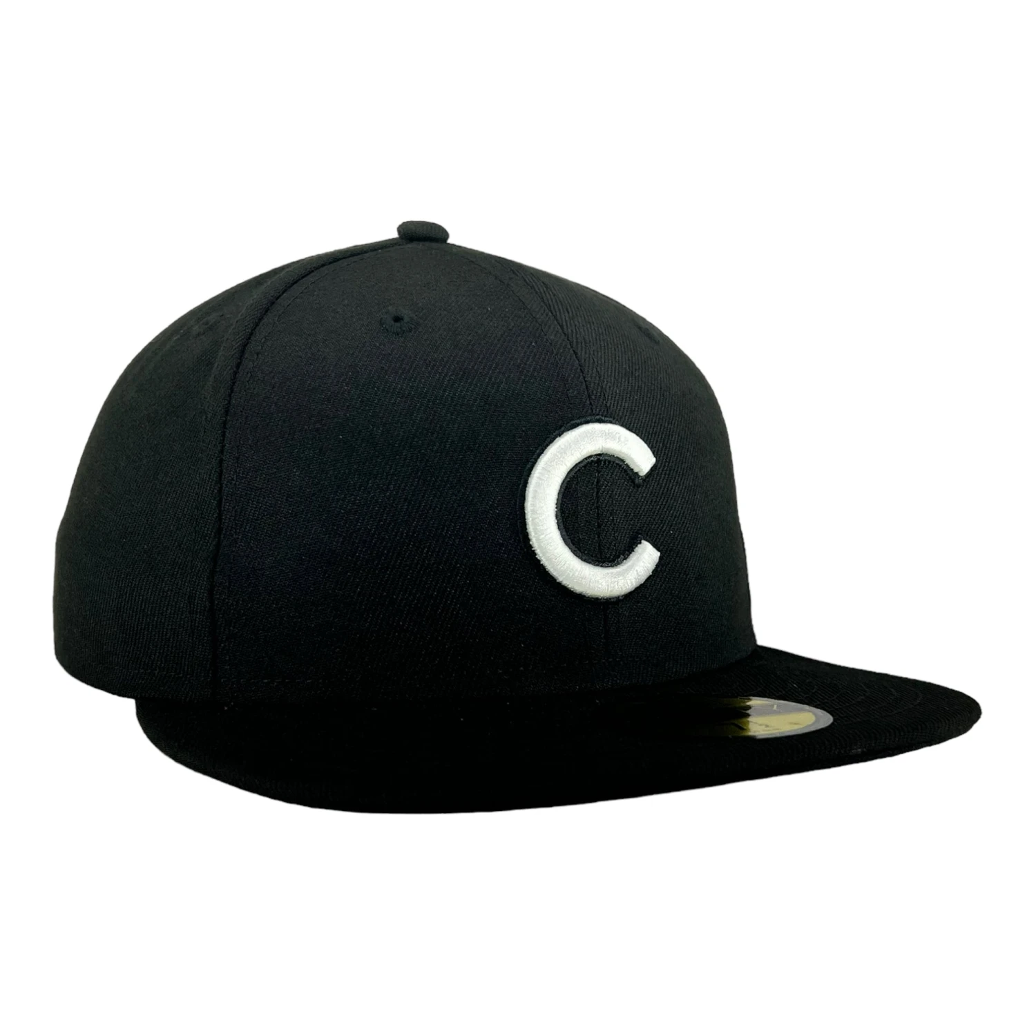 Chicago Cubs Black/White C New Era 59FIFTY Fitted Hat 3 Chicago Cubs Black/White C New Era 59FIFTY Fitted Hat