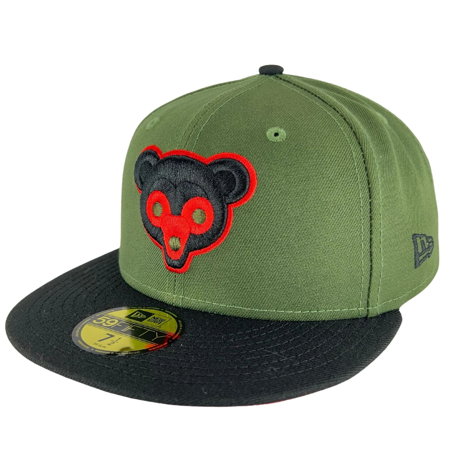 Chicago Cubs Rifle Green/Black New Era 59FIFTY Fitted Hat 5 Chicago Cubs Rifle Green/Black New Era 59FIFTY Fitted Hat - Image 3