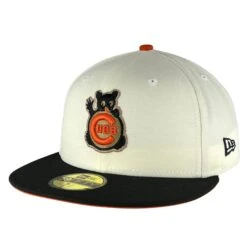 Chicago Cubs Chrome Black Waving Bear New Era 59FIFTY Fitted Hat -Hockey Store CUMHF375 4