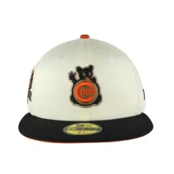 Chicago Cubs Chrome Black Waving Bear New Era 59FIFTY Fitted Hat -Hockey Store CUMHF375 5