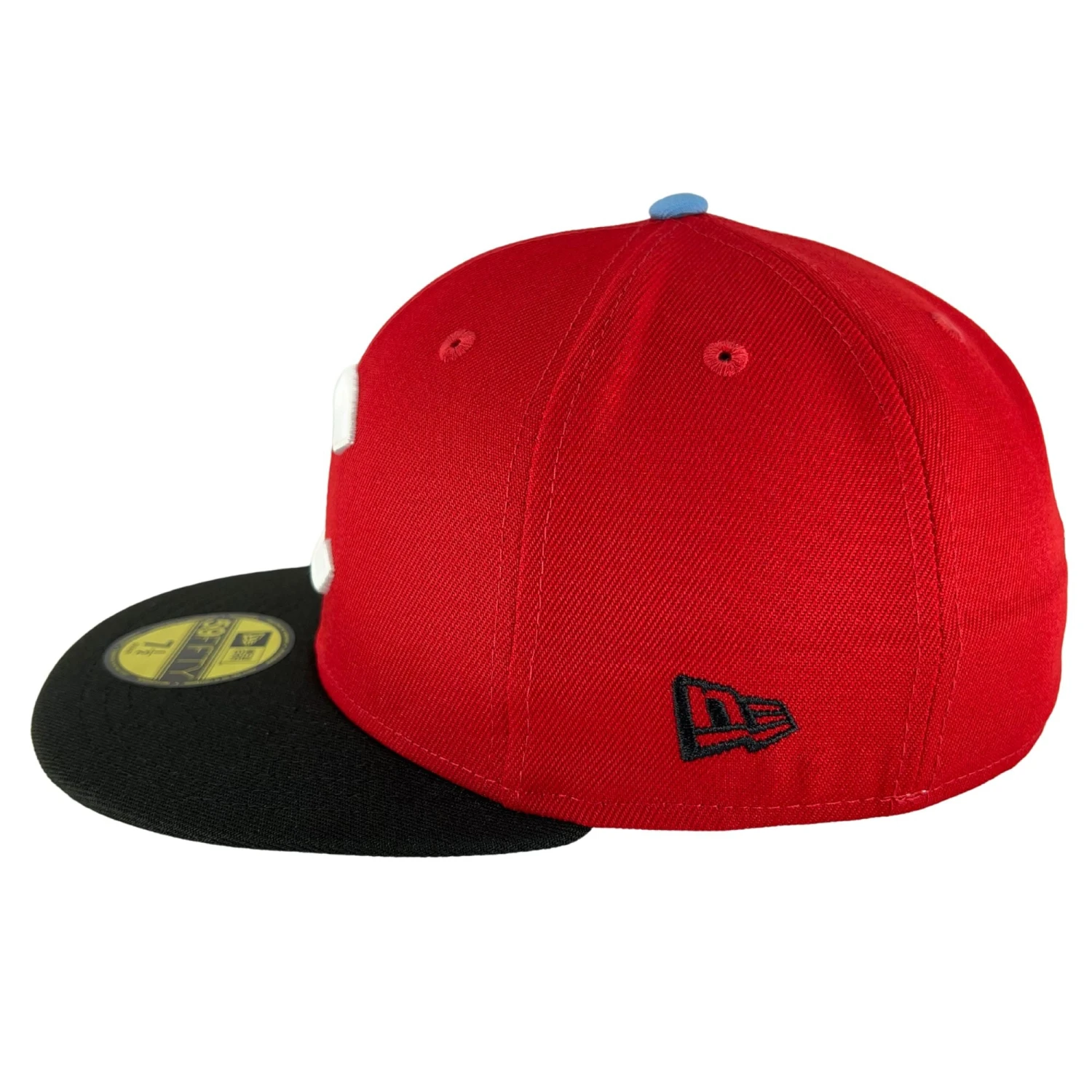 Chicago Cubs Red/Black/Sky UV New Era 59FIFTY Fitted Hat 7 Chicago Cubs Red/Black/Sky UV New Era 59FIFTY Fitted Hat - Image 5