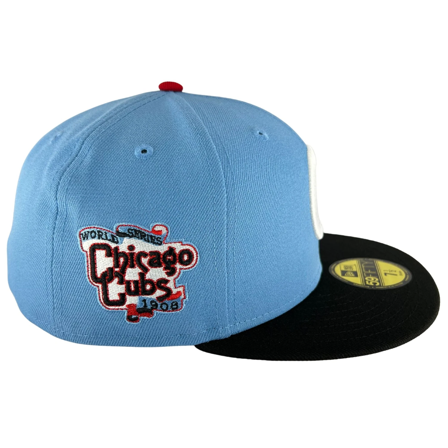 Chicago Cubs Sky/Black/Gray UV New Era 59FIFTY Fitted Hat 6 Chicago Cubs Sky/Black/Gray UV New Era 59FIFTY Fitted Hat - Image 4