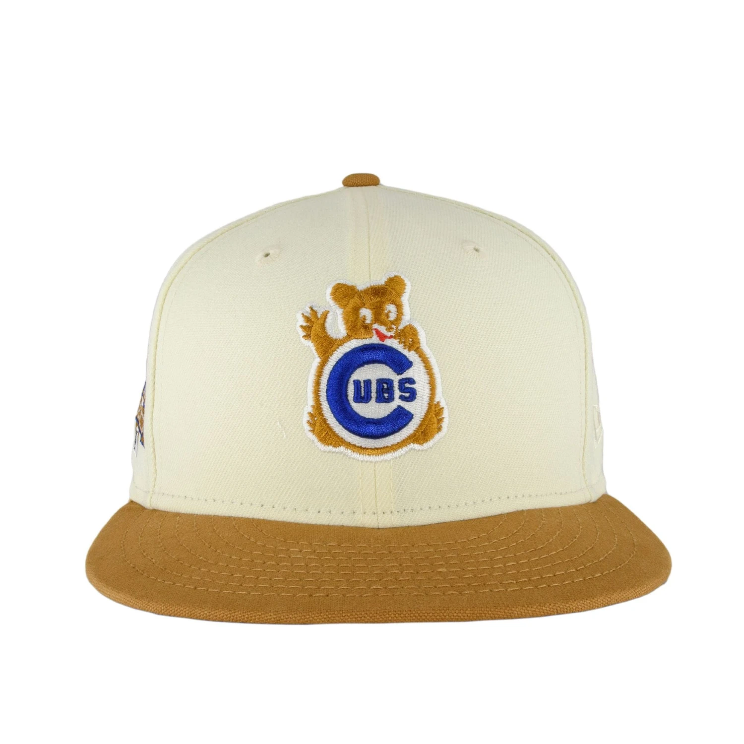 Chicago Cubs Beige Chrome Waving Bear New Era 59FIFTY Fitted Hat 5 Chicago Cubs Beige Chrome Waving Bear New Era 59FIFTY Fitted Hat - Image 3