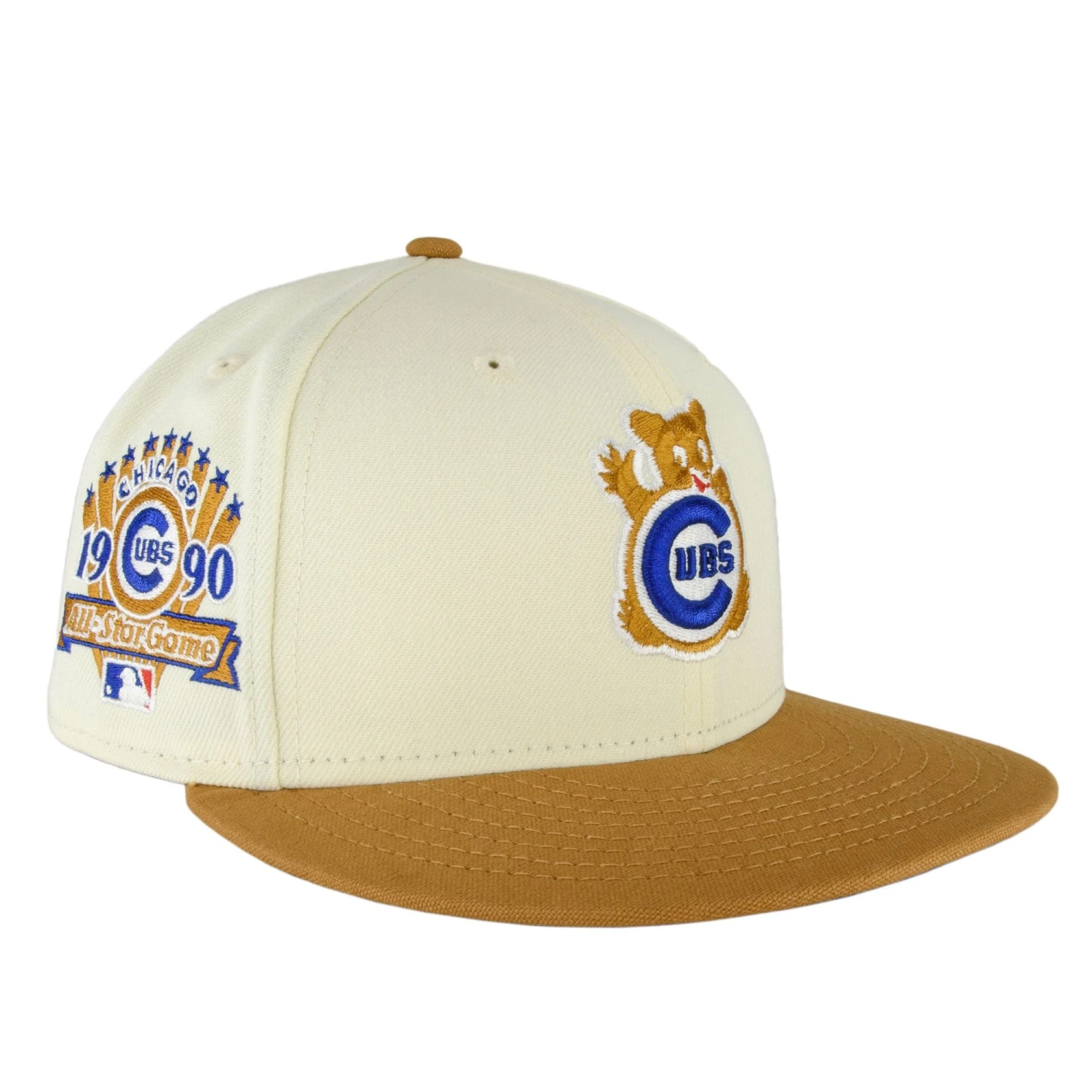 Chicago Cubs Beige Chrome Waving Bear New Era 59FIFTY Fitted Hat 4 Chicago Cubs Beige Chrome Waving Bear New Era 59FIFTY Fitted Hat - Image 2