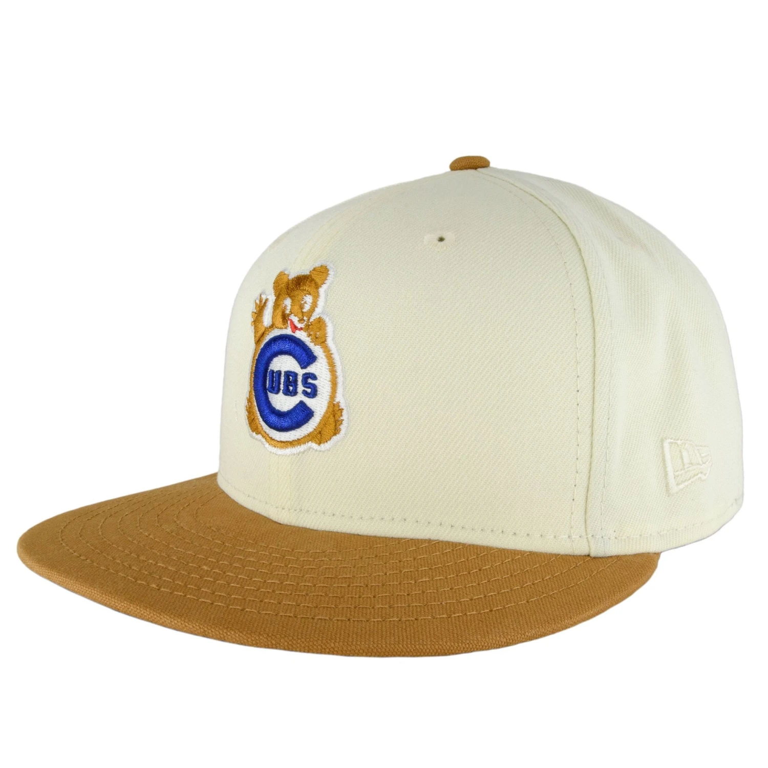 Chicago Cubs Beige Chrome Waving Bear New Era 59FIFTY Fitted Hat 6 Chicago Cubs Beige Chrome Waving Bear New Era 59FIFTY Fitted Hat - Image 4