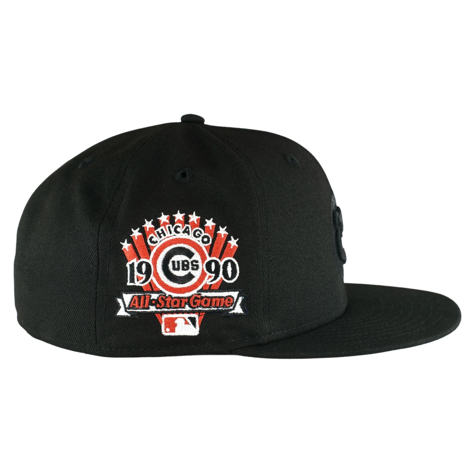 Chicago Cubs Black/Red 1990 ASG New Era 59FIFTY Fitted Hat 7 Chicago Cubs Black/Red 1990 ASG New Era 59FIFTY Fitted Hat - Image 5