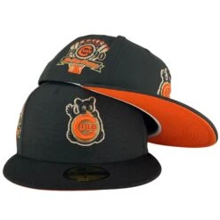 Chicago Cubs Black Orange 1990 ASG New Era 59FIFTY Fitted Hat