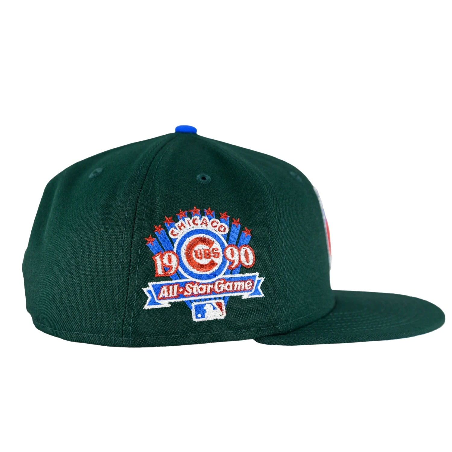 Chicago Cubs Dark Green/UV Bead Royal 1990 ASG New Era 59FIFTY Fitted Hat 7 Chicago Cubs Dark Green/UV Bead Royal 1990 ASG New Era 59FIFTY Fitted Hat - Image 5