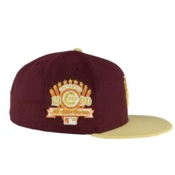 Chicago Cubs Maroon/Vegas Gold 1990 ASG New Era 59FIFTY Fitted Hat -Hockey Store CUMHF459 4