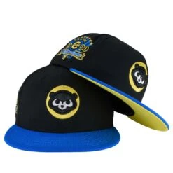 Chicago Cubs Black/Southwest Blue 1990 ASG New Era 59FIFTY Fitted Hat