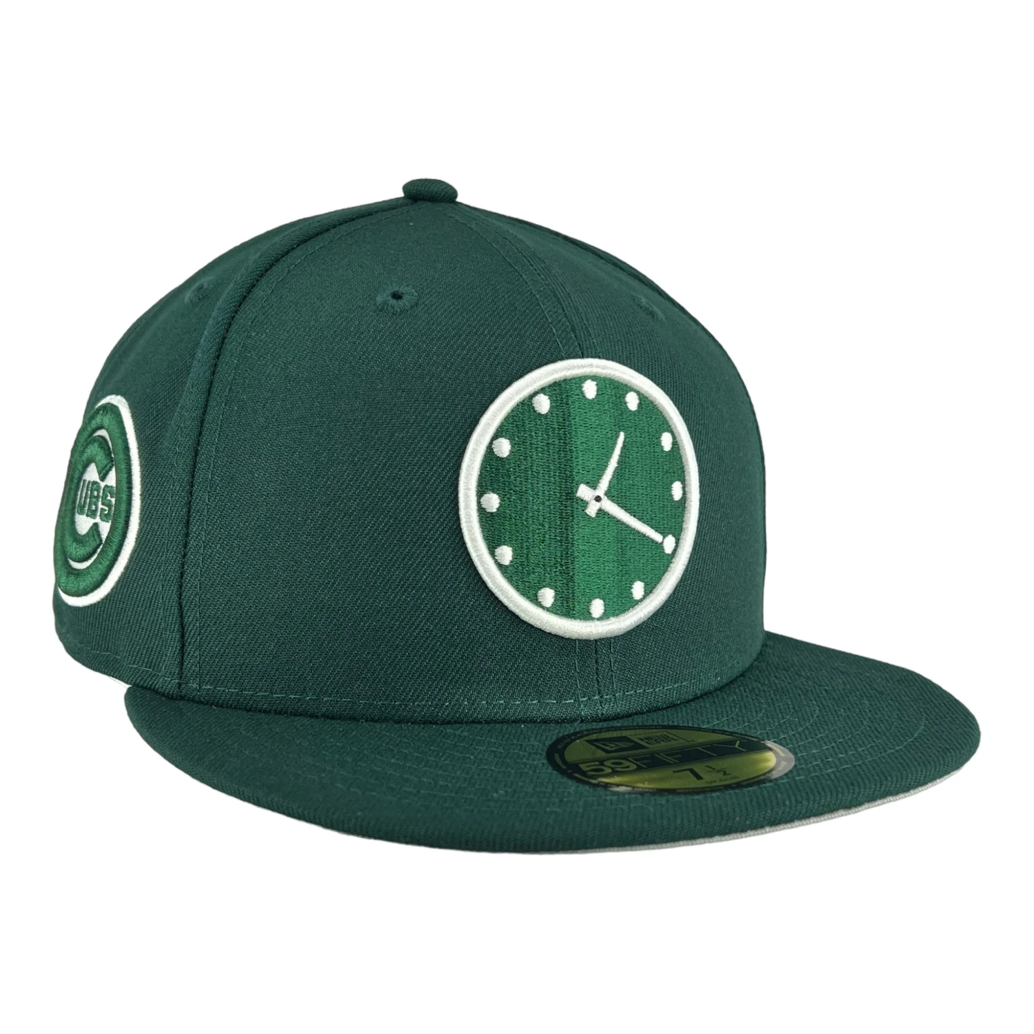 Chicago Cubs Dark Green Clock New Era 59FIFTY Fitted Hat 3 Chicago Cubs Dark Green Clock New Era 59FIFTY Fitted Hat