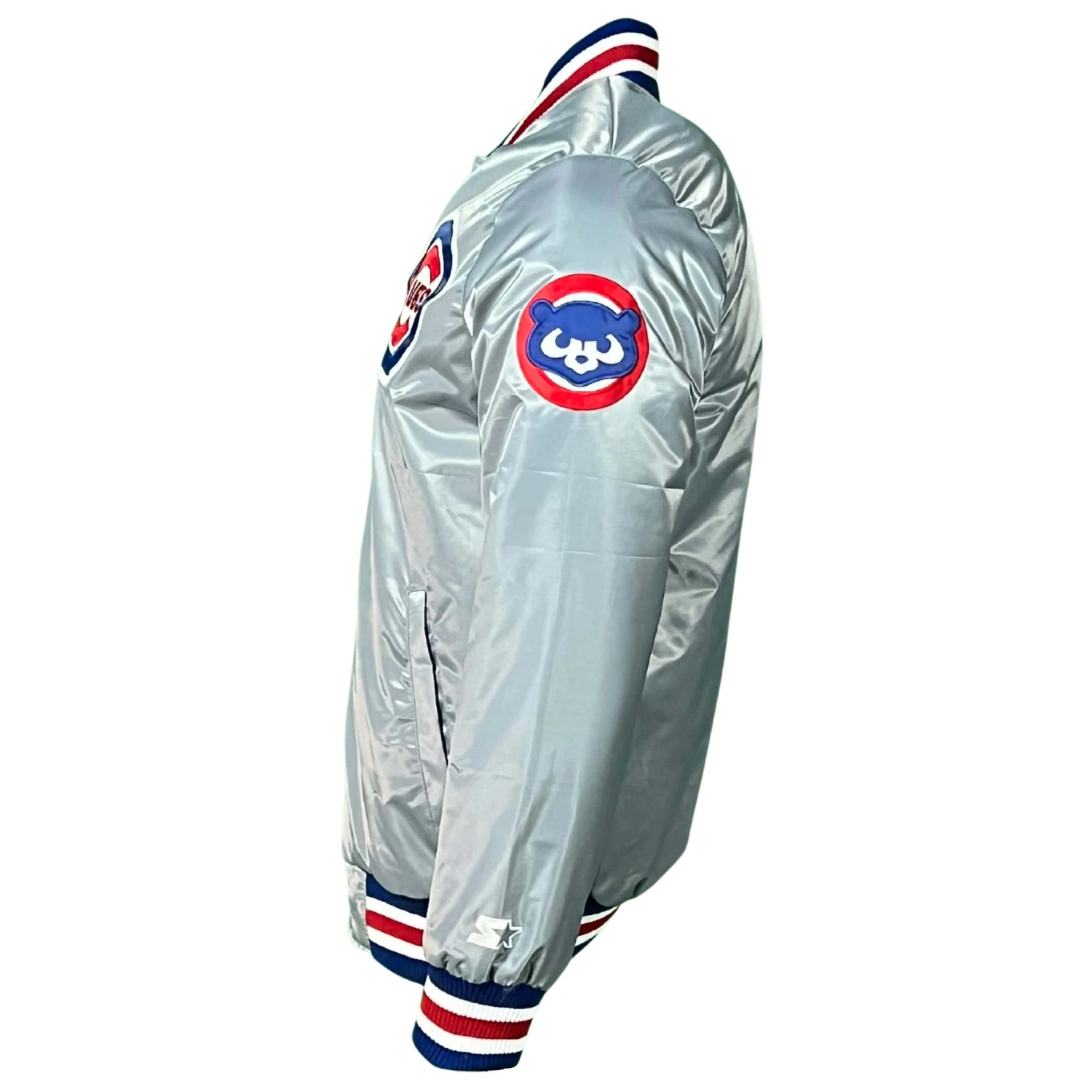 Chicago Cubs Grey Vintage Starter Jacket 4 Chicago Cubs Grey Vintage Starter Jacket - Image 2