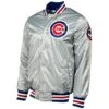Chicago Cubs Grey Vintage Starter Jacket -Hockey Store CUMJ094