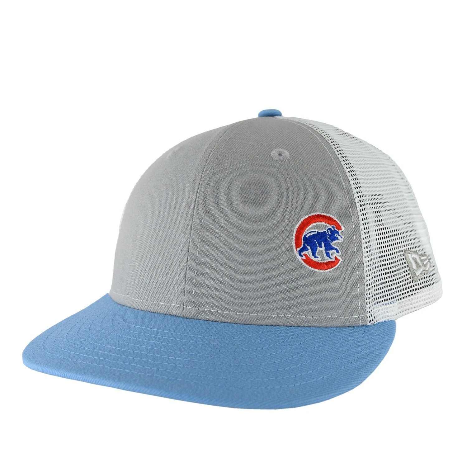 Chicago Cubs Grey Sky New Era 9FIFTY Low Profile Mesh Back Hat 3 Chicago Cubs Grey Sky New Era 9FIFTY Low Profile Mesh Back Hat