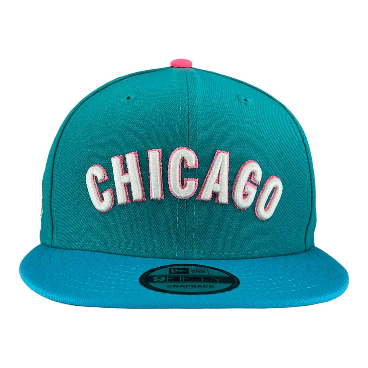 Chicago Cubs Teal/Pink New Era Low Profile 9FIFTY Snapback Hat 4 Chicago Cubs Teal/Pink New Era Low Profile 9FIFTY Snapback Hat - Image 2