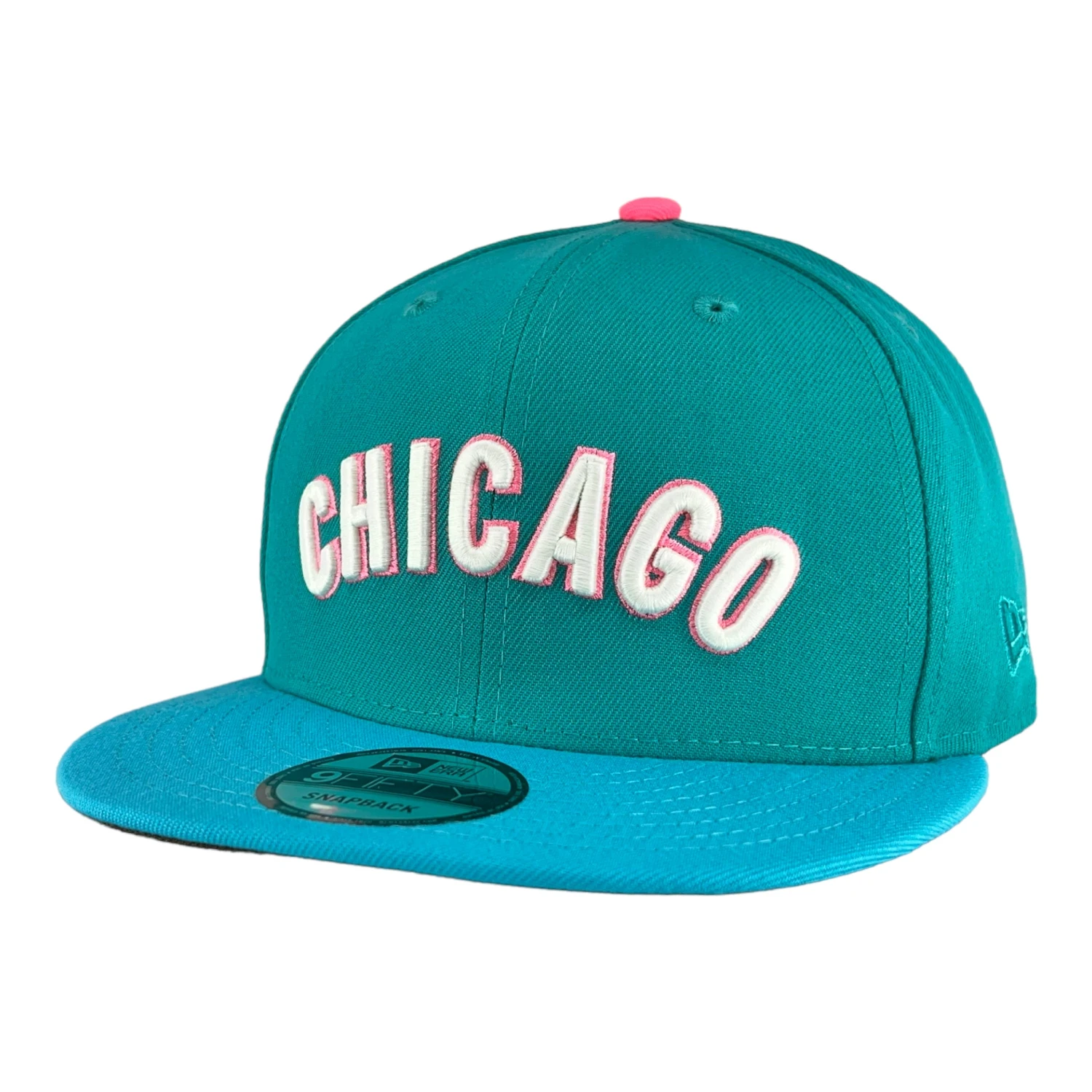 Chicago Cubs Teal/Pink New Era Low Profile 9FIFTY Snapback Hat 5 Chicago Cubs Teal/Pink New Era Low Profile 9FIFTY Snapback Hat - Image 3
