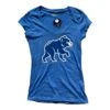 Chicago Cubs New Era Walking Bear Royal V-Neck Women's Shirt 2 Chicago Cubs New Era Walking Bear Royal V-Neck Women's Shirt -Hockey Store CUWTS422 1