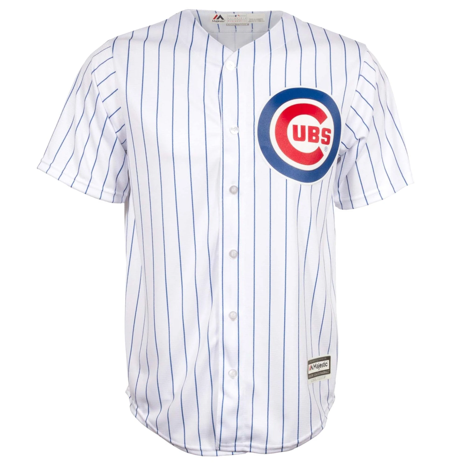 Custom Chicago Cubs Majestic Home Pinstripe Men's Replica Jersey 5 Custom Chicago Cubs Majestic Home Pinstripe Men's Replica Jersey - Image 3