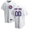 Nike Chicago Cubs Home Pinstripe Men's Custom Replica Jersey -Hockey Store Cubs Nike Mens Custom Jersey front back