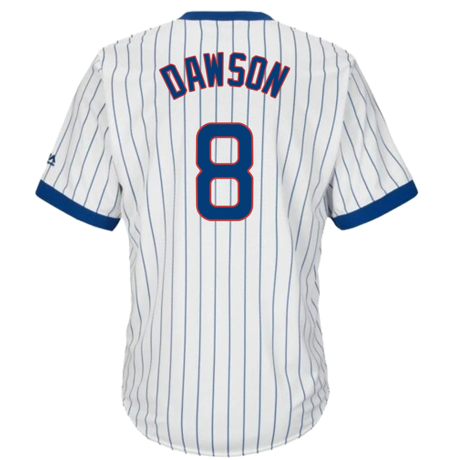 Fanatics Andre Dawson Chicago Cubs Cooperstown White Pinstripe V-Neck Home Men's Jersey 4 Fanatics Andre Dawson Chicago Cubs Cooperstown White Pinstripe V-Neck Home Men's Jersey - Image 2