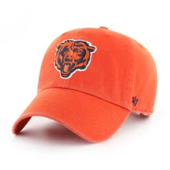 47 Chicago Bears Face Logo Orange Clean Up Adjustable Hat