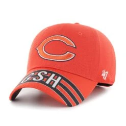 '47 BRAND Chicago Bears "C" Orange Waldron Solo Striped OSFA Hat