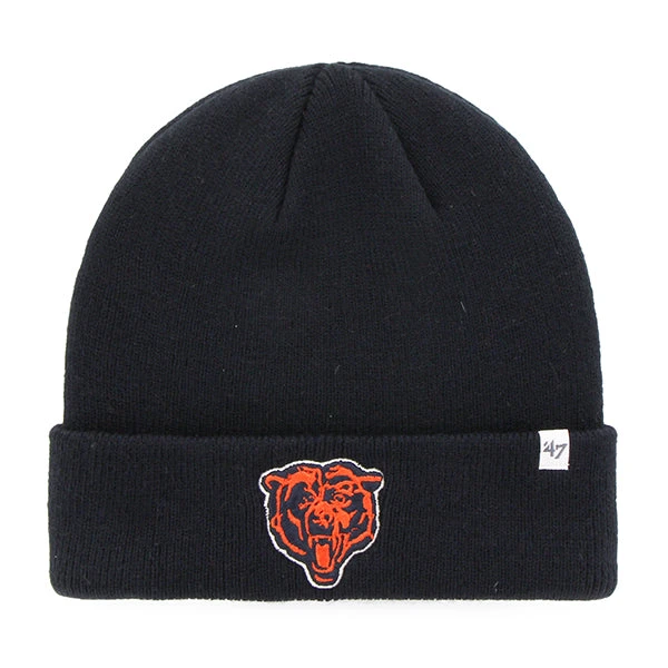 47 Chicago Bears Navy Legacy Raised Bear Head Cuffed Knit Hat 3 47 Chicago Bears Navy Legacy Raised Bear Head Cuffed Knit Hat