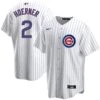 Nike Nico Hoerner Chicago Cubs Home Pinstripe Men's Replica Jersey 2 Nike Nico Hoerner Chicago Cubs Home Pinstripe Men's Replica Jersey -Hockey Store HOERNER 2 Home front back