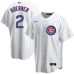 Nike Nico Hoerner Chicago Cubs Home Pinstripe Men's Replica Jersey