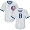 Fanatics Ian Happ Chicago Cubs Cooperstown White Pinstripe V-Neck Home Men's Jersey