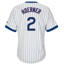 Fanatics Nico Hoerner Chicago Cubs Cooperstown White Pinstripe V-Neck Home Men's Jersey 6 Fanatics Nico Hoerner Chicago Cubs Cooperstown White Pinstripe V-Neck Home Men's Jersey -Hockey Store Hoerner 2 Cooperstown White Vneck back
