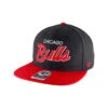 Chicago Bulls Black/Red Crosstown Two-Toned Script Captain Snapback Hat -Hockey Store IMG 4131
