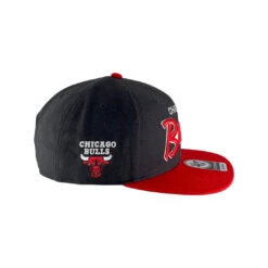 Chicago Bulls Black/Red Crosstown Two-Toned Script Captain Snapback Hat -Hockey Store IMG 4132