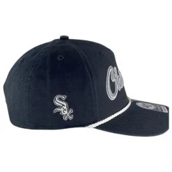 '47 BRAND Chicago White Sox Black Overhand Rope Script Snapback Hat -Hockey Store IMG 4252