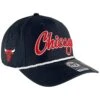 47 Chicago Bulls Black Overhand Rope Script Snapback Hat -Hockey Store IMG 4260