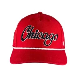 '47 BRAND Chicago Blackhawks Red Overhand Rope Script Snapback Hat 10 '47 BRAND Chicago Blackhawks Red Overhand Rope Script Snapback Hat -Hockey Store IMG 4271