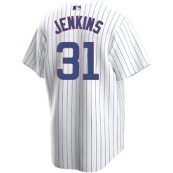 Nike Fergie Jenkins Chicago Cubs Home Pinstripe Men's Replica Jersey -Hockey Store JENKINS 31 Home Back
