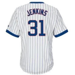 Fanatics Fergie Jenkins Chicago Cubs Cooperstown White Pinstripe V-Neck Home Men's Jersey 6 Fanatics Fergie Jenkins Chicago Cubs Cooperstown White Pinstripe V-Neck Home Men's Jersey -Hockey Store Jenkins 31 Cooperstown White Vneck back