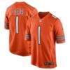 Justin Fields Chicago Bears Nike Orange Alternate Game Replica Jersey 2 Justin Fields Chicago Bears Nike Orange Alternate Game Replica Jersey -Hockey Store Justin Fields Orange Jersey Adult Front Back