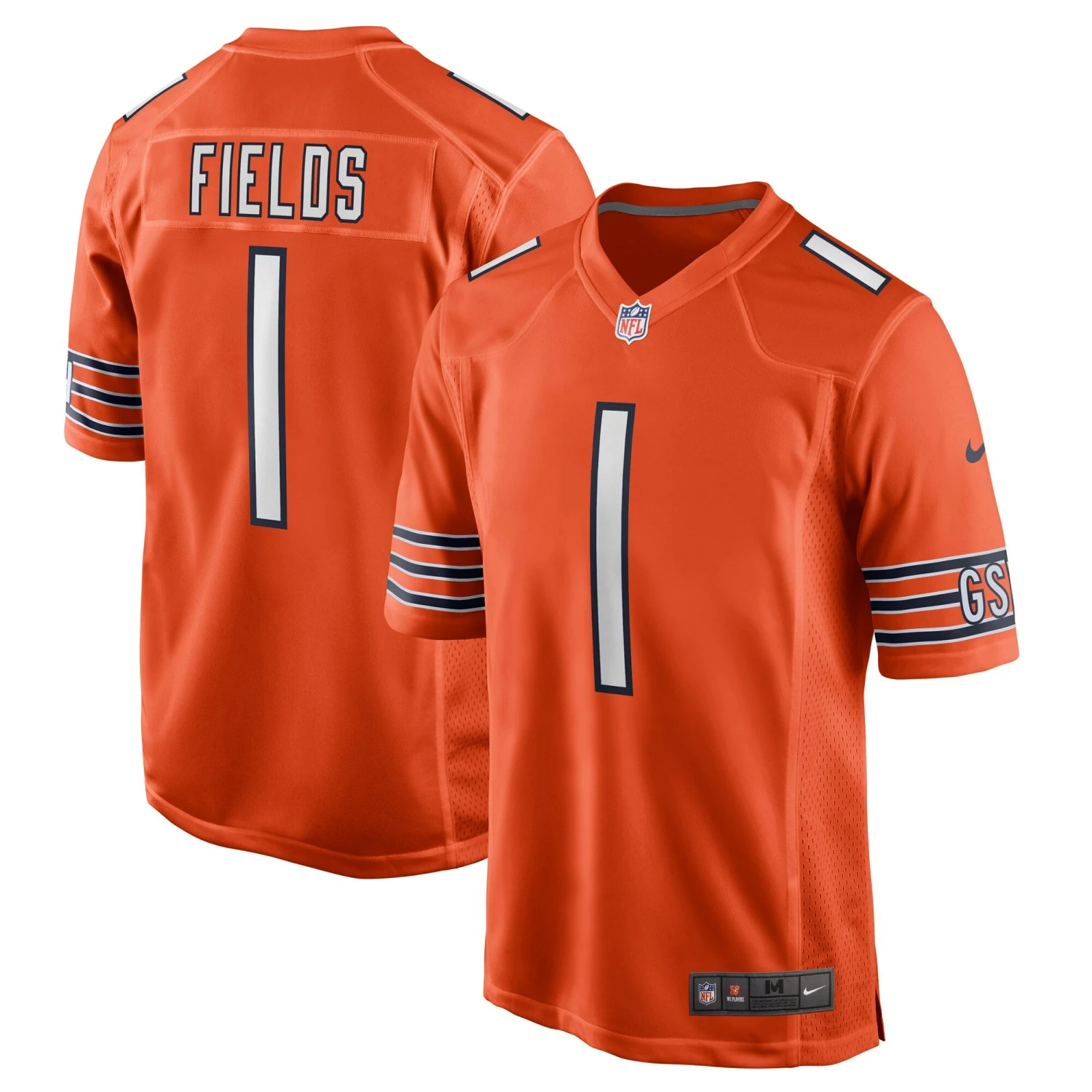 Justin Fields Chicago Bears Nike Orange Alternate Game Replica Jersey 3 Justin Fields Chicago Bears Nike Orange Alternate Game Replica Jersey