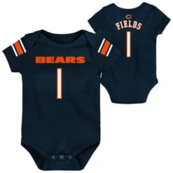 Justin Fields Chicago Bears Navy Baby Onesie